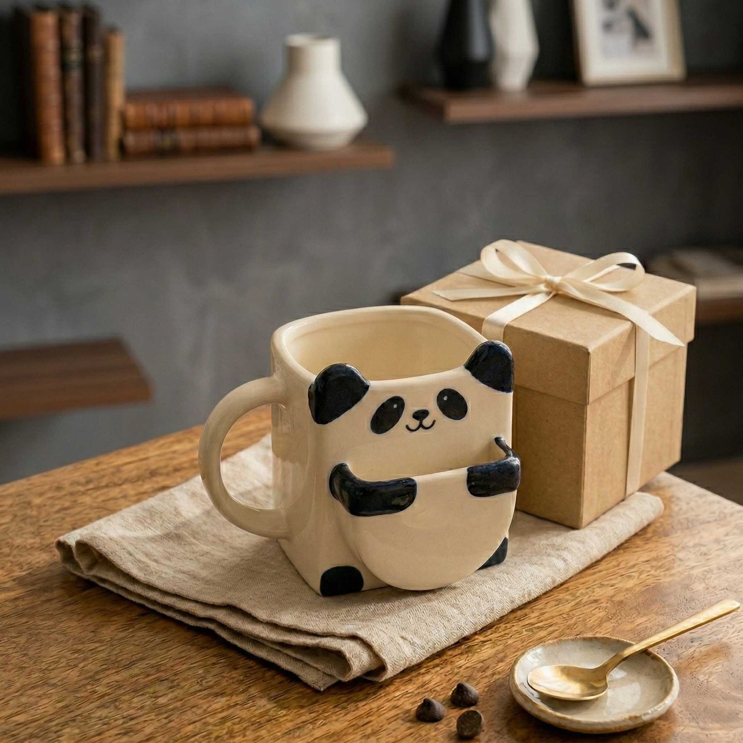 unique panda mug with cookie holder cute coffee mug for gifting and cozy lifestyle