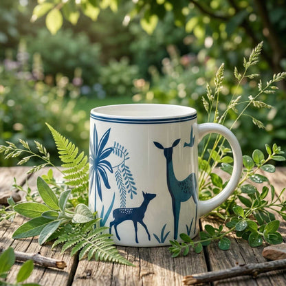 woodland deer mug aesthetic coffee mug premium ceramic mugs for home decor india