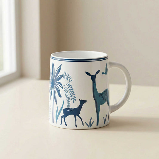 deer print coffee mug ceramic mug elegant mugs for tea coffee aesthetic mugs india
