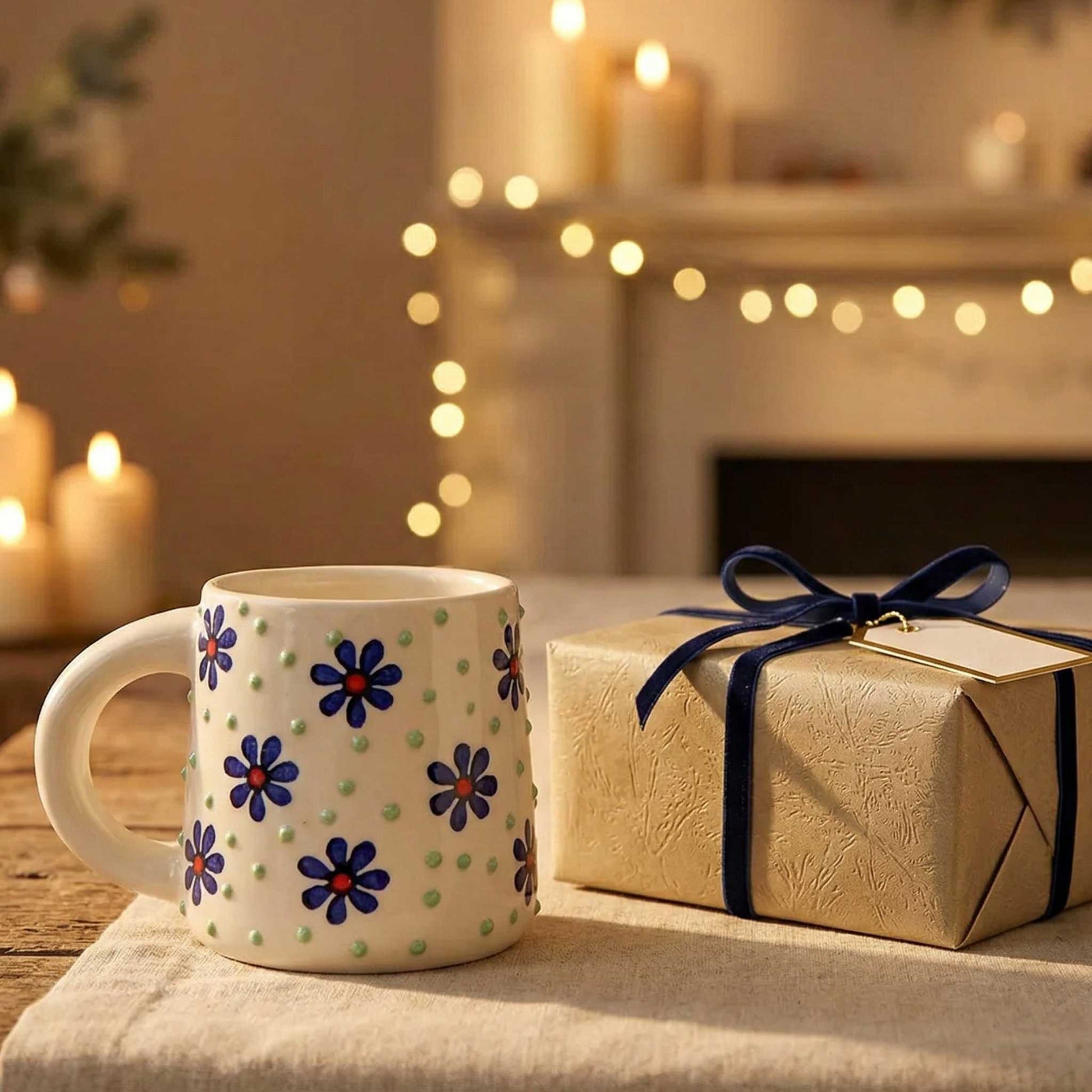 blue blossom coffee mug aesthetic ceramic mug for gifting india
