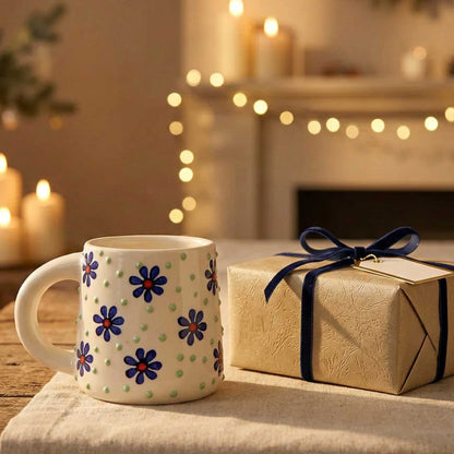 blue blossom coffee mug aesthetic ceramic mug for gifting india