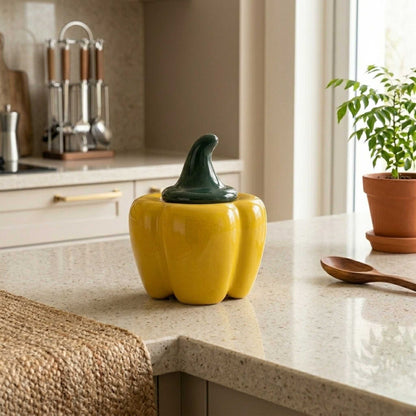 bell pepper ceramic jar for pickles and chutney unique kitchen storage jar