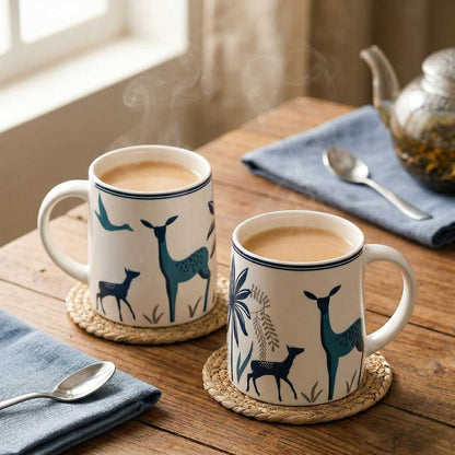 nature design coffee mug deer mug minimal ceramic mug stylish mugs online india