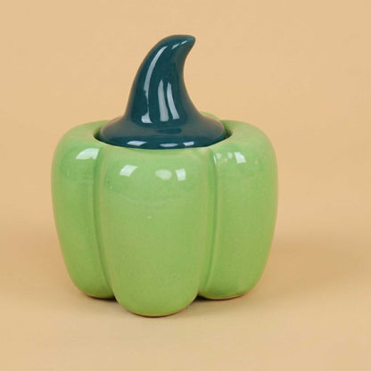 green capsicum ceramic pickle jar with lid bell pepper kitchen storage jar buy online