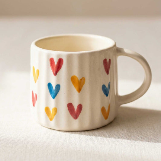 multicolor heart coffee mug cute colorful aesthetic mug for daily use buy online