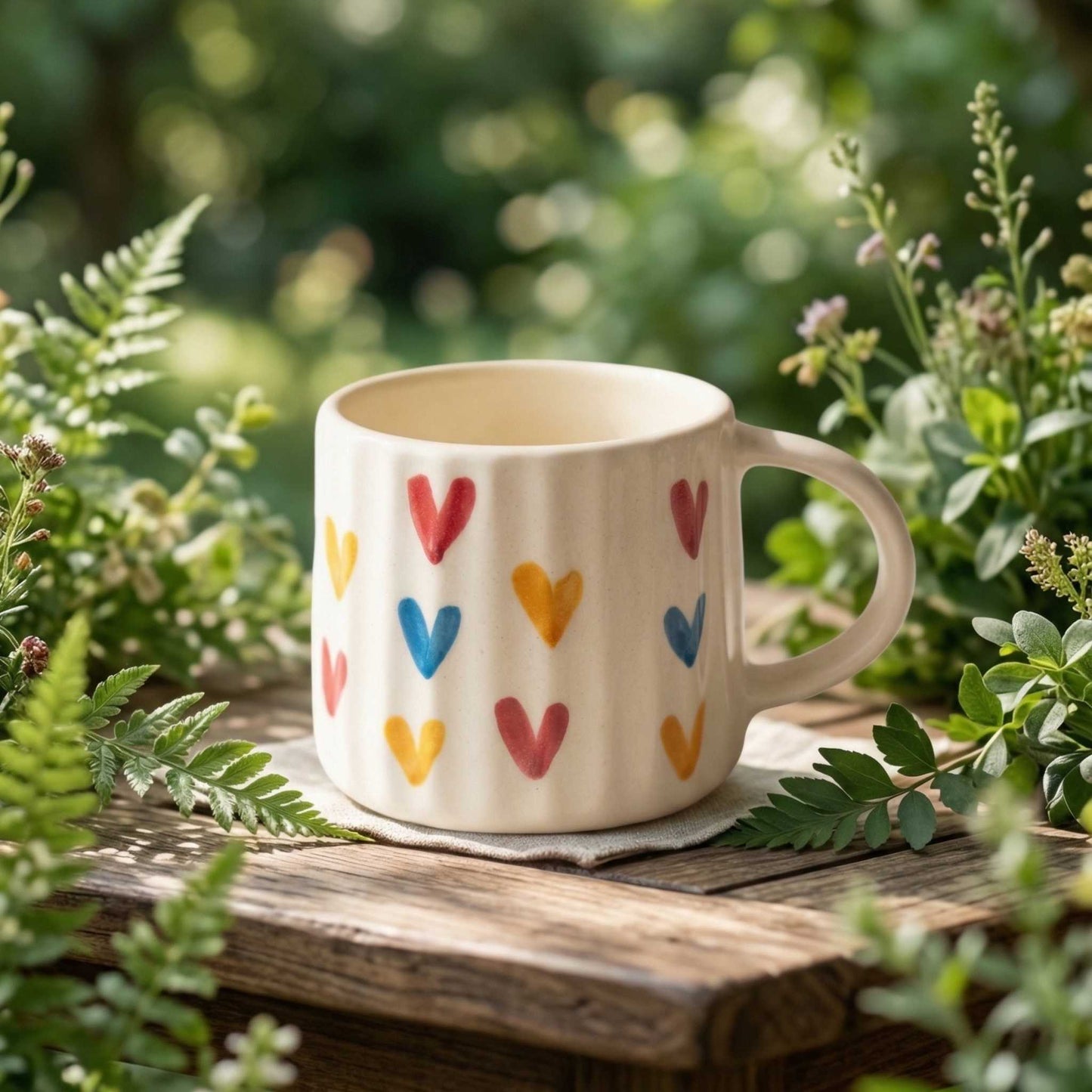 minimal colorful heart mug aesthetic tea coffee mug buy online