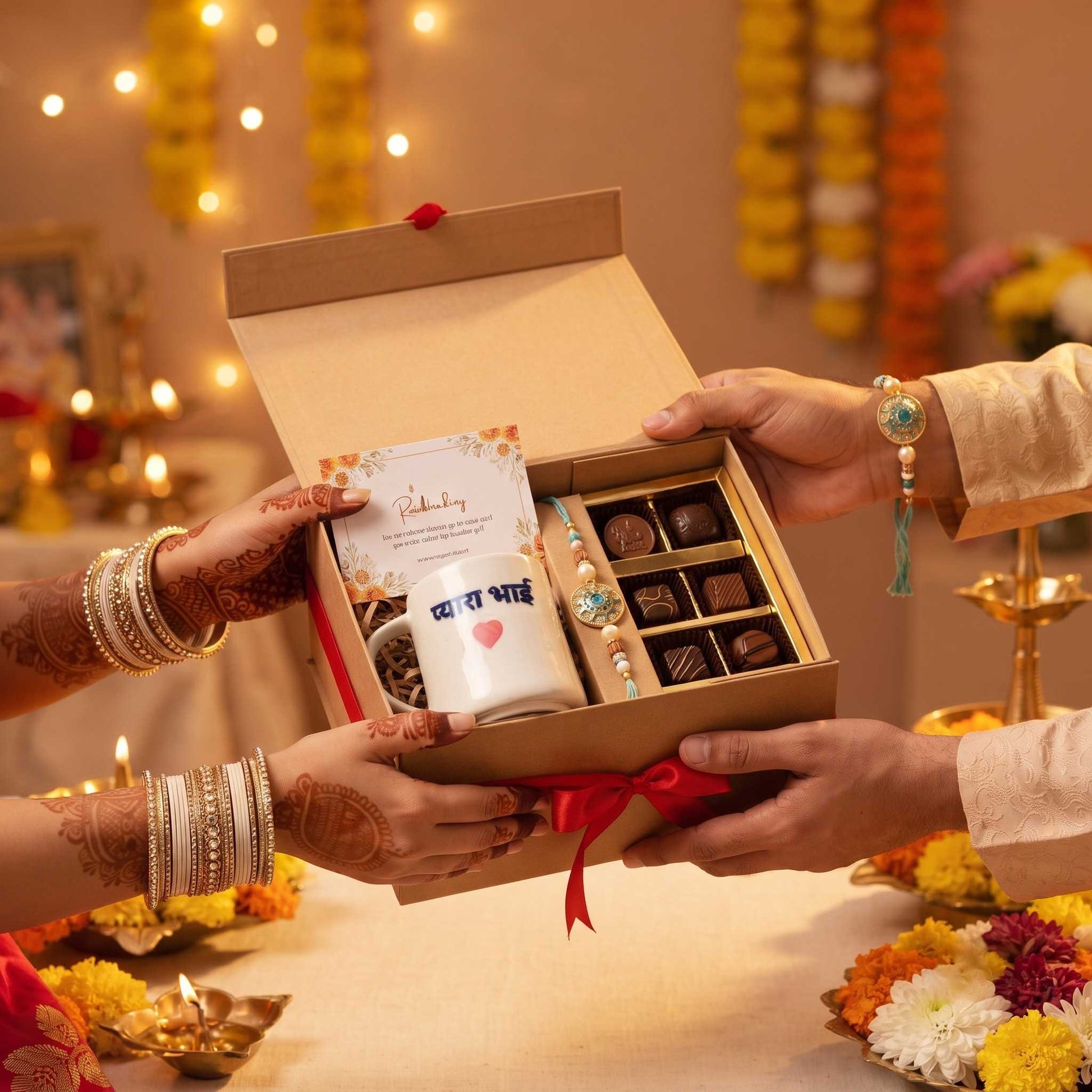 Rakhi coffee mug with premium rakhi chocolate