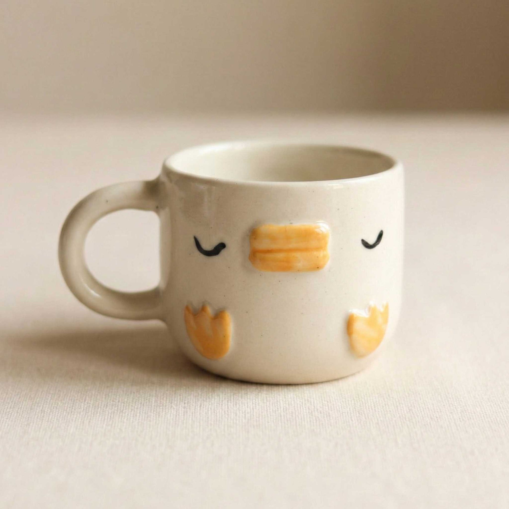 sleeping duck ceramic coffee mug aesthetic cute sukoon mug for girls handmade mug india