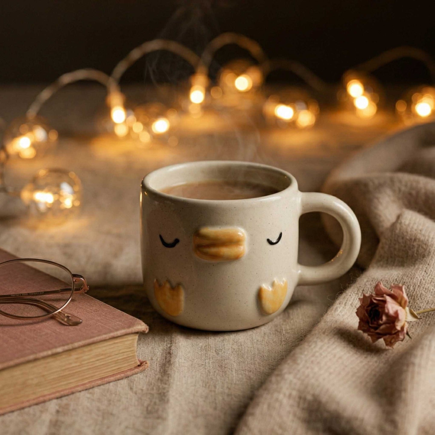 unique duck face ceramic mug aesthetic handmade coffee mug sukoon mug india