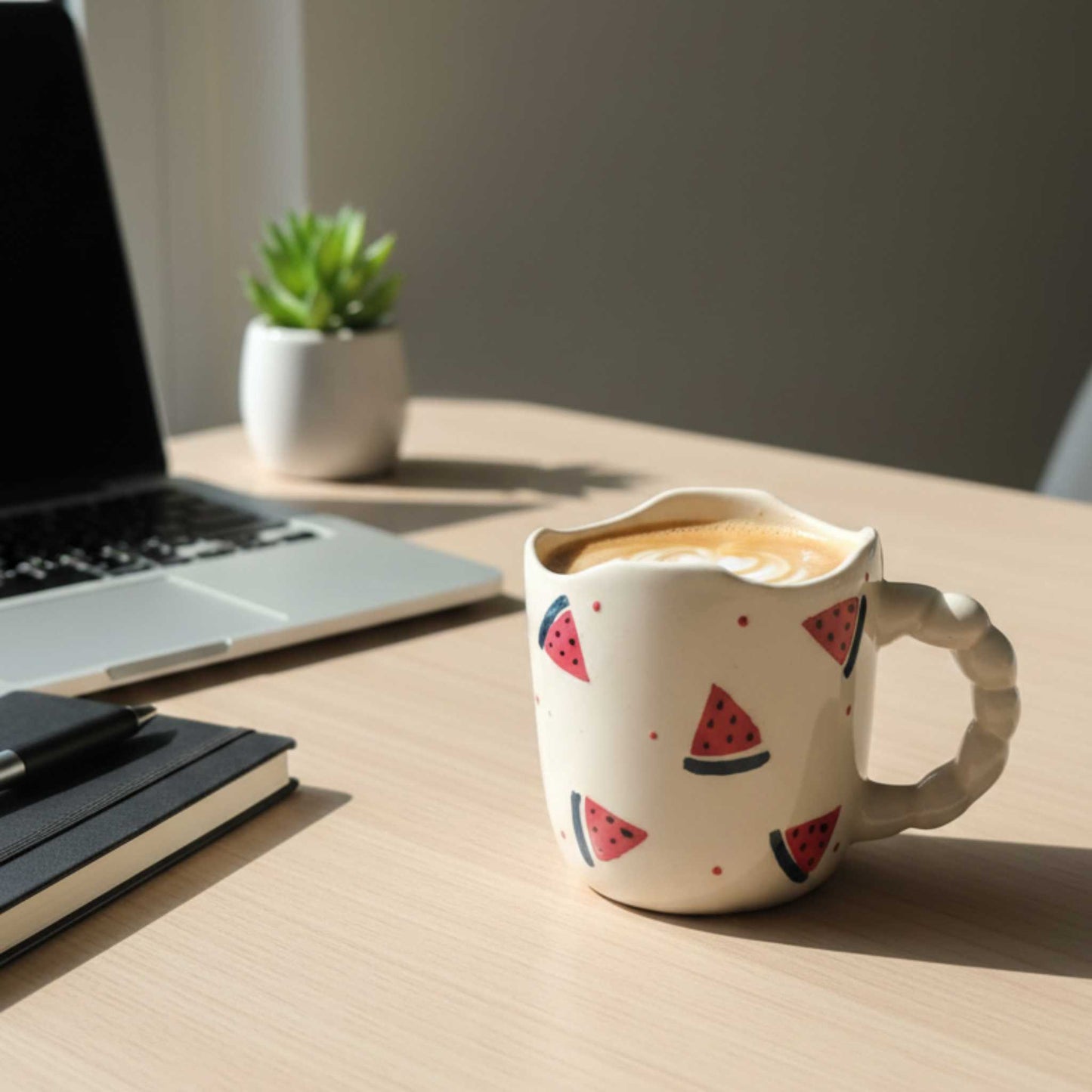 handmade watermelon mug unique handle coffee mug cute mugs online india