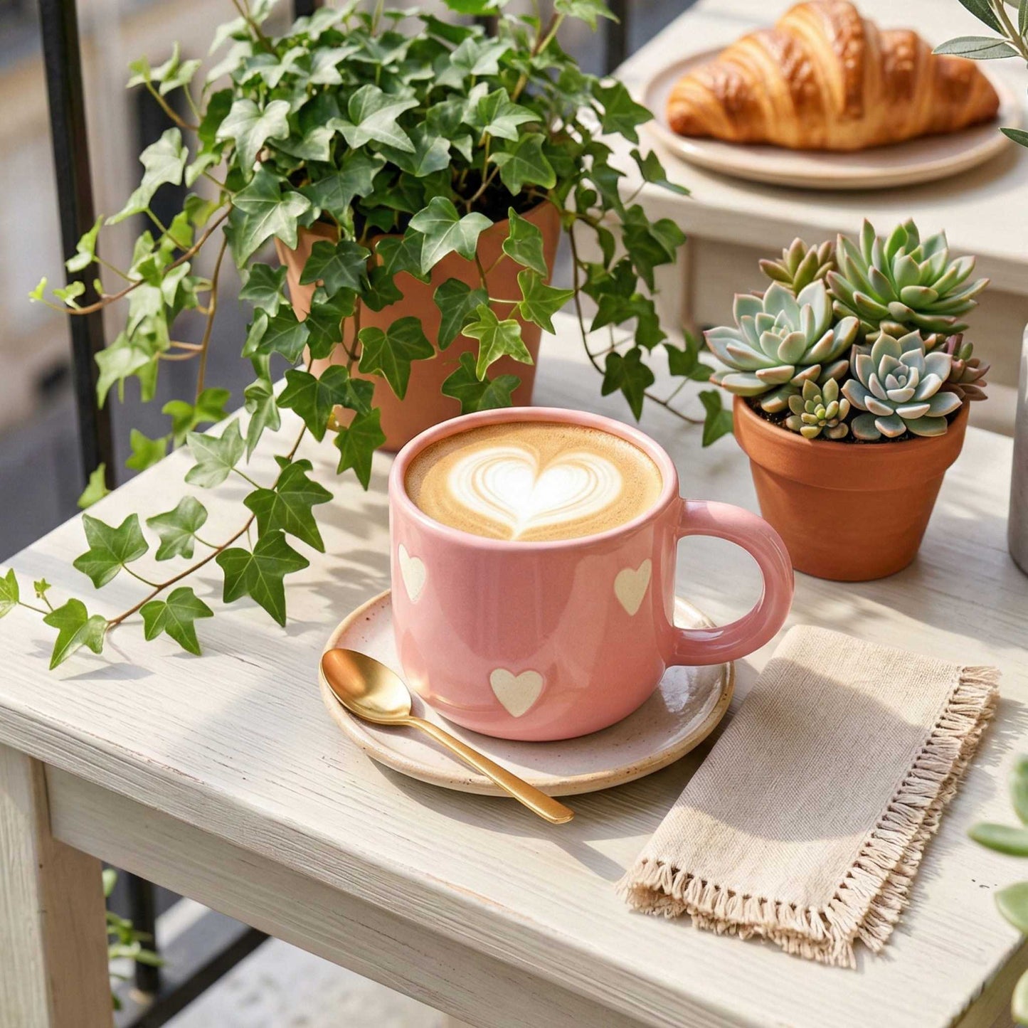 pink heart coffee mug aesthetic ceramic mug for cozy everyday coffee moments