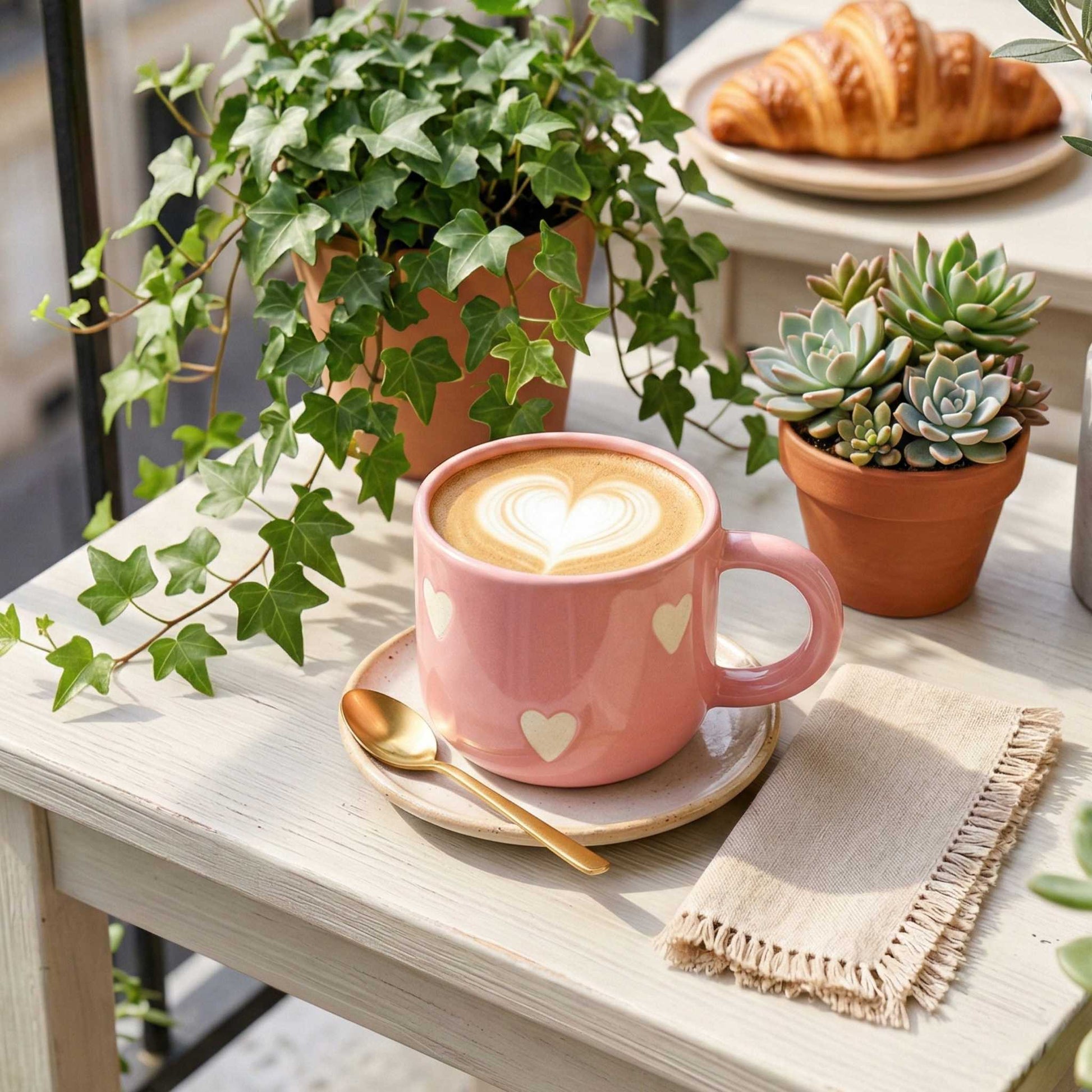 pink heart coffee mug aesthetic ceramic mug for cozy everyday coffee moments