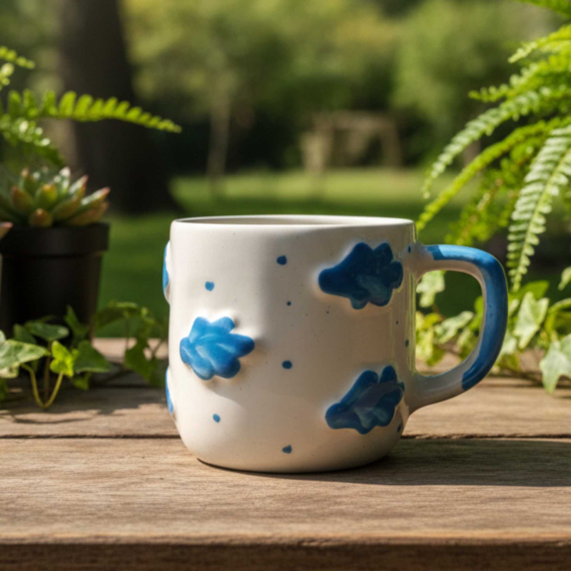 blue cloud coffee mug cute aesthetic mug ceramic coffee mug india minimal mugs