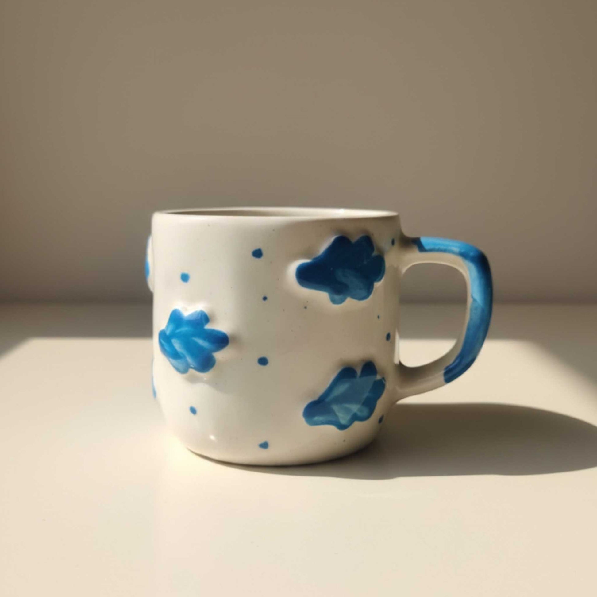 cloud design coffee mug handmade ceramic mug aesthetic mugs