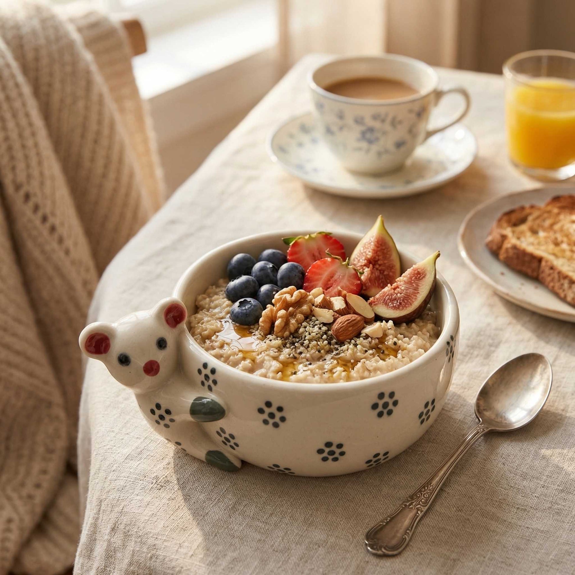 kawaii koala ceramic bowl for dessert soup bowl