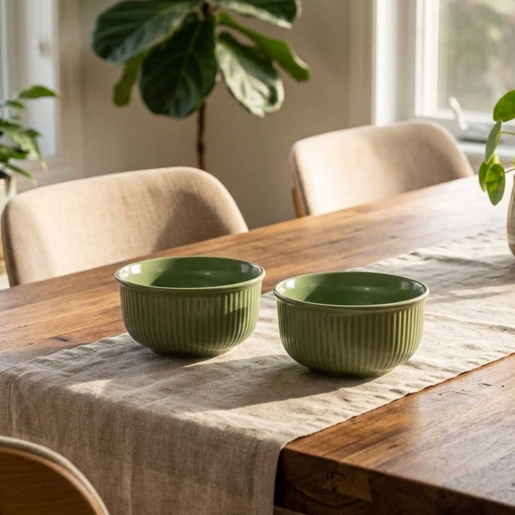 sage green matte finish ceramic bowl aesthetic serving bowl 
