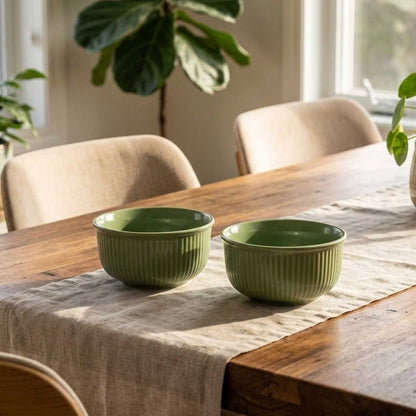 sage green matte finish ceramic bowl aesthetic serving bowl 