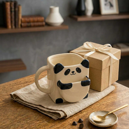 unique panda mug with cookie holder cute coffee mug for gifting and cozy lifestyle