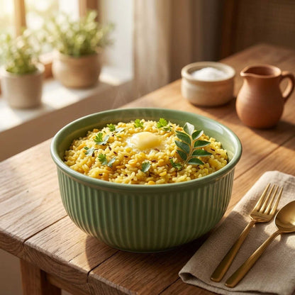 aesthetic green ceramic serving bowl modern kitchen buy online
