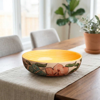 handpainted floral ceramic serving bowl  buy online